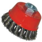 TopTrade acél drótkefe, csésze, fonott, M14, átmérő: 120 mm