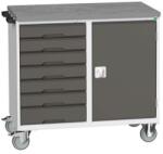 bott Karbantartó fiókos kocsi Bott Verso, 98 x 105 x 60 cm, 7 fiók, szekrény, linóleum, szürke-antracit