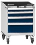POLAK Műhelykocsi ZEM59-2, 27x36D, 578 x 753 x 810 mm, szürke-sötétkék
