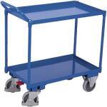 Variofit Polcos kocsi fém polcokkal, 2 polc, 400 kg-ig, 116, 5 x 70 x 106, 5 cm, kék