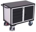 Cordes Műhelykocsi szekrénnyel és 4 fiókkal, 93 x 119 x 60 cm, szürke