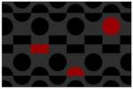 Notrax Déco Design Imperial Dotz beltéri tisztítószőnyeg, szürke/piros, 60 x 90 cm