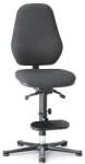 Bimossa Antisztatikus ESD munkaszék Bimos Basic 9159E siklóval, lábtartóval, szövet, magas háttámla, fekete