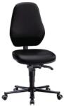 Bimossa Munkalaboratóriumi szék Bimos Basic 9134 kerekekkel, lábtartó nélkül, tartós érintkező, műbőr, magas háttámla, fekete