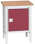 bott Műhelyasztal Bott Verso, 78-93 x 70 x 60 cm, 1 szekrény, multiplex, szürke-piros