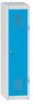 Polak Fém szekrény, 1 ajtós, lábazaton, 400 x 500 x 1200 mm, szürkéskék