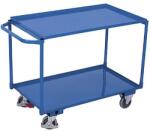 Variofit Polcos kocsi, 2 fém polccal, magasított peremmel, 250 kg-ig, 117 x 61 x 84, 5 cm, kék