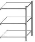 Schulte Design Andras fém polcállvány, hozzáépíthető, 200 x 250 x 80 cm, 1 200 kg, 3 polccal, horganyzott