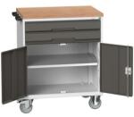 bott Verso mobil íróasztal fiókokkal, 98 x 80 x 60 cm, 2 fiók, szekrény, multiplex, szürke-antracit