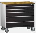 bott Cubio mobil fiókos szekrény, 99 x 105 x 65 cm, 5 fiókos, multiplex, szürke-antracit