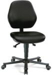Bimossa Munkalaboratóriumi szék Bimos basic 9133 kerekekkel, lábtartó nélkül, tartós kontaktus, műbőr, alacsony háttámla, fekete