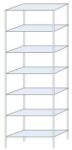 Schulte Design Ogmios fém polcállvány, alapkivitel, 300 x 100 x 40 cm, 2300 kg, 7 polc, 150 kg/polc, horganyzott