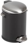 EKO Belle Delux pedálos szemetes, 5 l, fekete/matt rozsdamentes acél