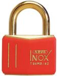 Abus sárgaréz lakat, 40mm piros PVC bevonattal