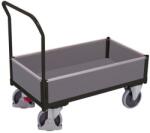 Cordes Platform kocsi fogantyúval és alacsony szilárd oldalakkal, 500 kg-ig, 101, 5 x 112, 5 x 70 cm, szürke
