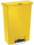 Rubbermaid Slim Jim Step On Front Step szemeteskuka, műanyag, 90 l, sárga