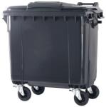 VEPA BINS Konténer, 770 l, lapos fedéllel, szürke