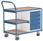 Cordes Műhelykocsi polccal és 4 fiókkal, 101 x 112, 5 x 62, 5 cm, kék