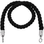 Vepabins Kordonkötél kenderből, átmérő: 3 cm, fekete/krómozott, 1, 5 m