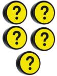 Smit Visual Magnets Smit Visual, 5 db, sárga, kérdőjel