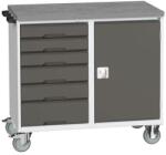 bott Karbantartó fiókos kocsi Bott Verso, 98 x 105 x 60 cm, 6 fiókos, szekrény, linóleum, szürke-antracit