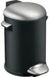 EKO Belle Delux pedálos szemetes, 3 l, fekete/matt rozsdamentes acél