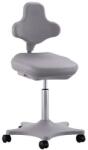 Bimossa Munkaszék Bimos Labster 9103 kerekekkel, lábtartó nélkül, műbőr, szürke
