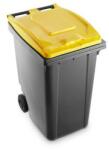Mobil Plastic Műanyag hulladékgyűjtő Benny szelektív hulladékgyűjtésre, űrtartalma 360 l, szürke/sárga