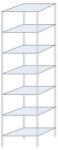 Schulte Design Ogmios fém polcállvány, alapkivitel, 300 x 75 x 50 cm, 2300 kg, 7 polc, 150 kg/polc, horganyzott