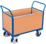 Cordes Platform kocsi két fogantyúval, teljesen párnázott és oldalfalakkal, 500 kg-ig, 101, 5 x 119 x 60 cm, kék