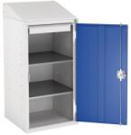 bott Economy ferde íróasztal szekrény, 2 polc, 1 fiók, 113 x 52, 5 x 55 cm, szürke-kék