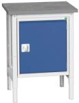 bott Műhelyasztal Bott Verso, 78-93 x 70 x 60 cm, 1 szekrény, linóleum, szürke-kék