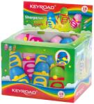 Keyroad Hegyező 1 lyukú tartályos, fedeles, multifunkciós 18 db/display Keyroad Duo Sharpy vegyes színek (KR971606)