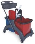 Planet Takarítókocsi műanyag 2 x 25 liter UPE801 Planet kék/piros (UPE801) - web24
