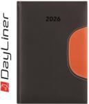 Dayliner Határidőnapló Memphis A5 napi, fehér lapokkal fekete-narancs Dayliner 2026 (DL6AG-MEFA5NA-FN) - web24