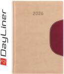 Dayliner Határidőnapló Memphis B5 heti, fehér lapokkal bézs-padlizsán Dayliner 2026 (DL6AG-MEFB5HE-BE) - web24