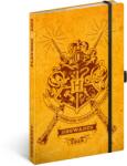 Presco Keménytáblás notesz krémszínű lapokkal leszorító gumiszalaggal Harry Potter-Hogwarts 130x210mm, Presco (5414-HP)