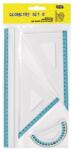 Educa Vonalzókészlet, 30 cm egyenes vonalzó, szögmérő, 45° 13 cm és 60°, 18 cm háromszög vonalzó, 4 db/bliszter Educa (000009873) - web24