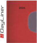 Dayliner Határidőnapló Memphis B5 heti, fehér lapokkal piros-szürke Dayliner 2026 (DL6AG-MEFB5HE-PS) - web24