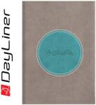 Dayliner Határidőnapló Central A5 napi, fehér lapokkal szürke - türkiz Dayliner 2026 (DL6AG-CEFA5NA-SZT) - web24
