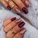  Gél Lakk - DN060 - Új - RoseGold (nagy csillámos) - Zselé lakk