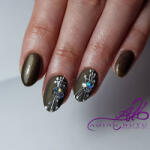  Gél Lakk - DN041 - Gyöngyház olajzöld - Zselé lakk