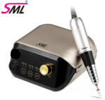  SML M1 Professzionális Műkörmös Csiszológép 35 000 RPM Pedállal és Csiszolófejekkel , Gold (m1gold)