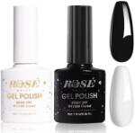 ROSENAILS Fehér-Fekete gél lakk szett 2x7, 5ml (Rwb)