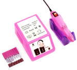  Professzionális Körömcsiszoló gép szett Állítható sebesség cserélhető fejjel - rózsaszín (759)