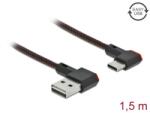 Delock 85282 USB kábel USB 2.0 1, 5 M USB A USB C Fekete (85282)