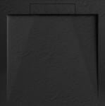 AREZZO design design STONE pala hatású öntött márvány zuhanytálca, 90x90 cm-es, fekete (2 doboz) - AR-DYT099LB (AR-DYT099LB)