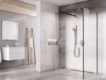 RAVAK GW1CD430SZ1 Walk-In Corner Szett 110x80, zuhanykabin fekete+transparent (GW1CD430SZ1)