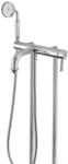 Bugnatese 8502PNS Bugnatese Athena Szabadon álló kádcsaptelep kézizuhannyal szálcsiszolt nikkel színben