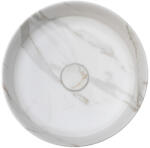 RIHO W031005M00 márványmintás kerámia mosdó, kerek 34, 6x11, 4cm Matt fehér